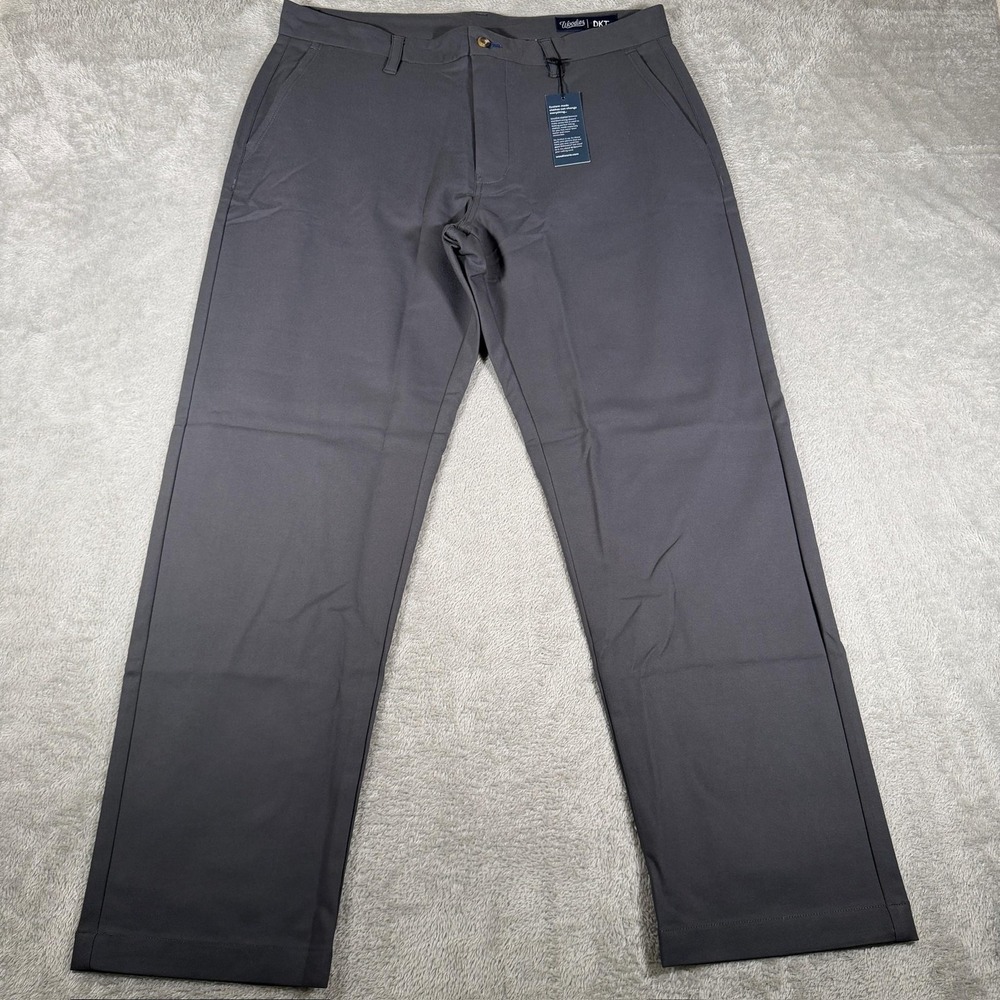Woodies‎ Pants Mens 37x30 Gray Chino Stretch Cotton Blend Straight Leg Casual